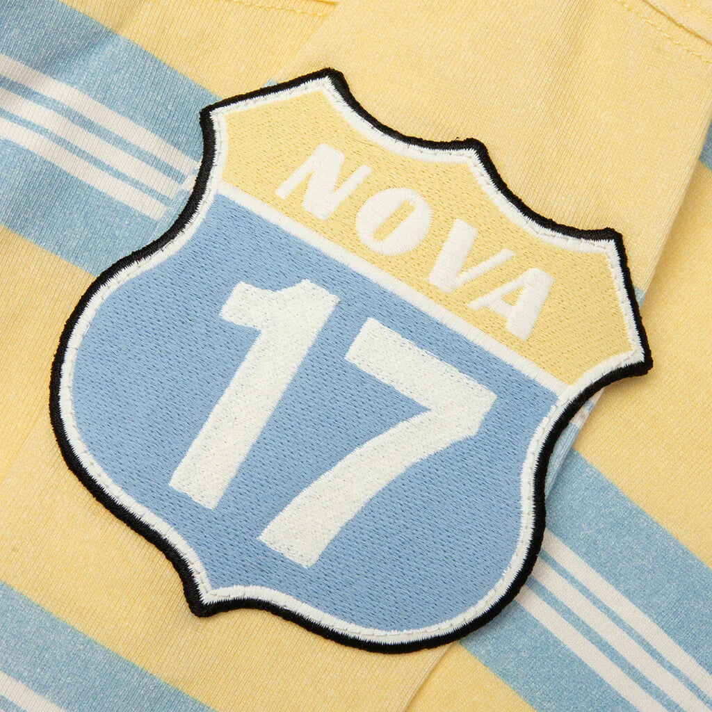 Stripe L S Rugby Yellow