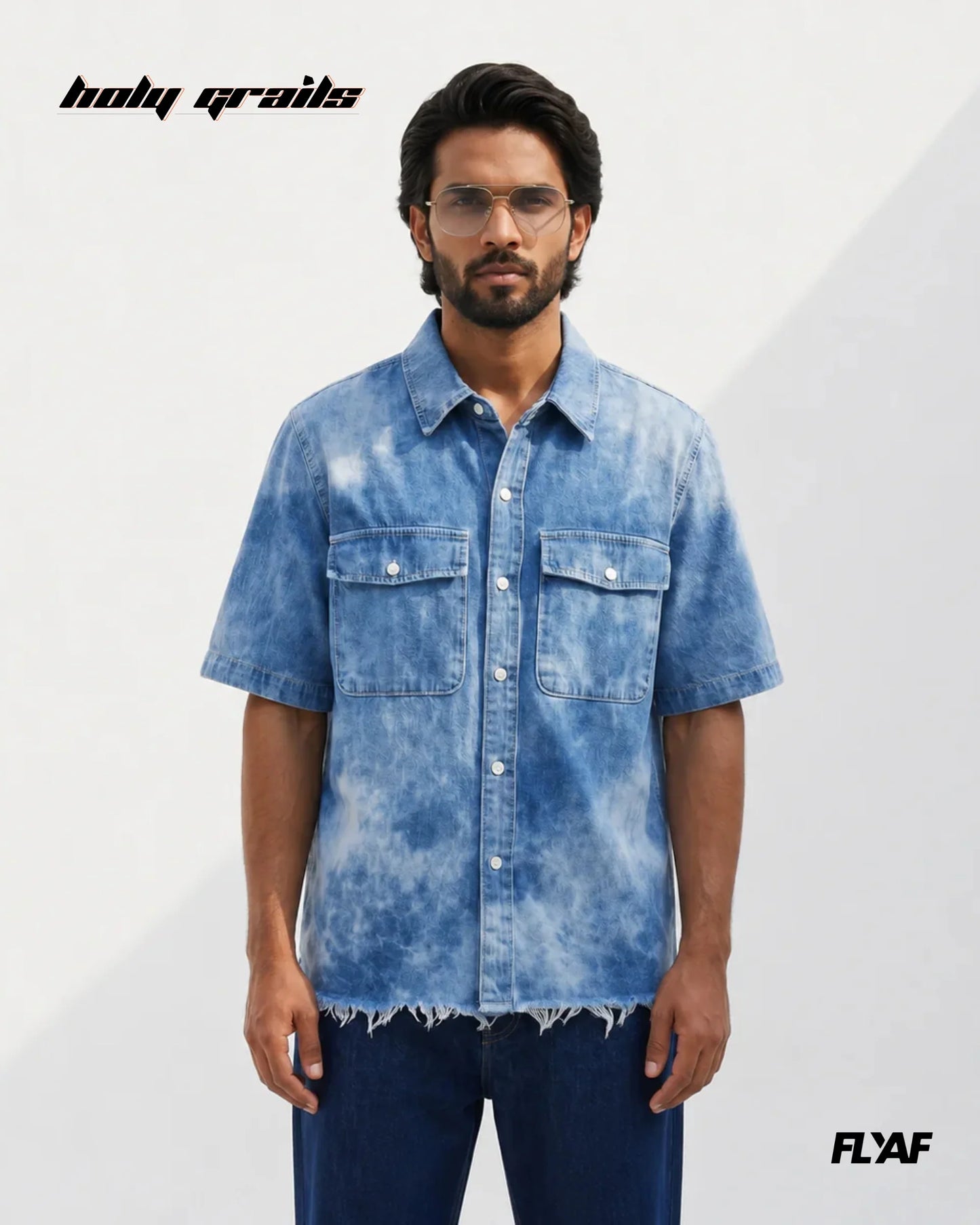 Denim Yoke Rebel Half Sleeve Shirt HG x FLYAF