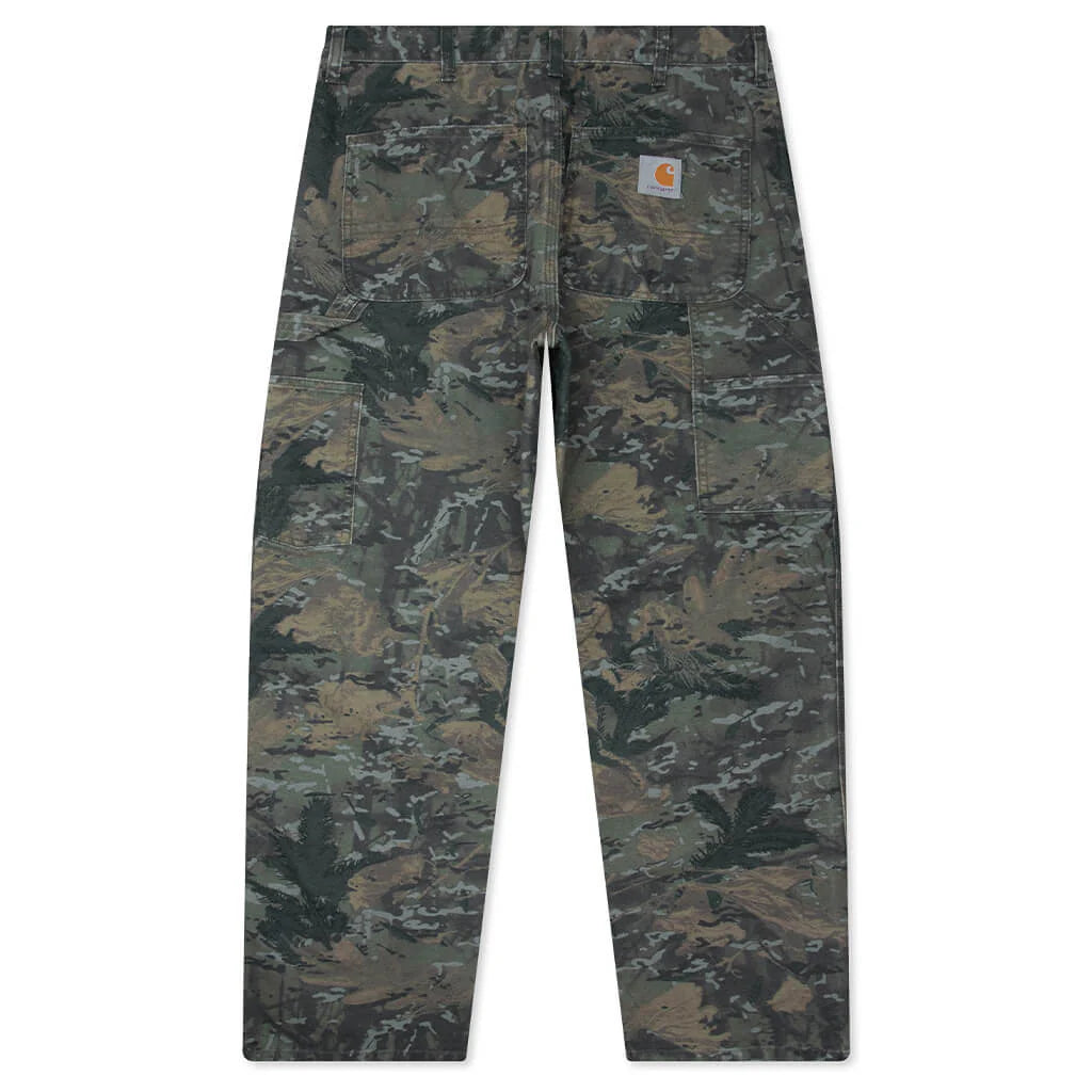 Single Knee Pant Green Camo Combi Stone Washed