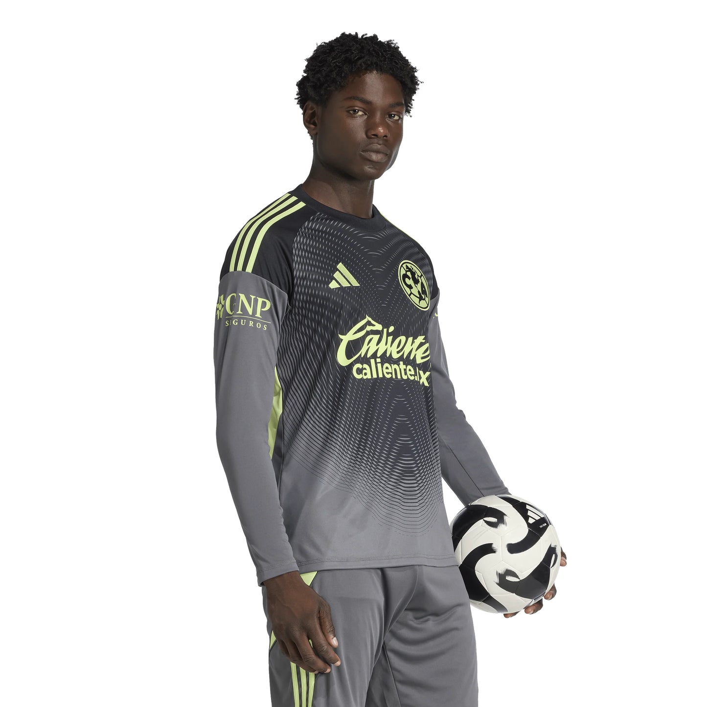 adidas Club América Long Sleeve Mens Goalkeeper Jersey 25 26 Grey