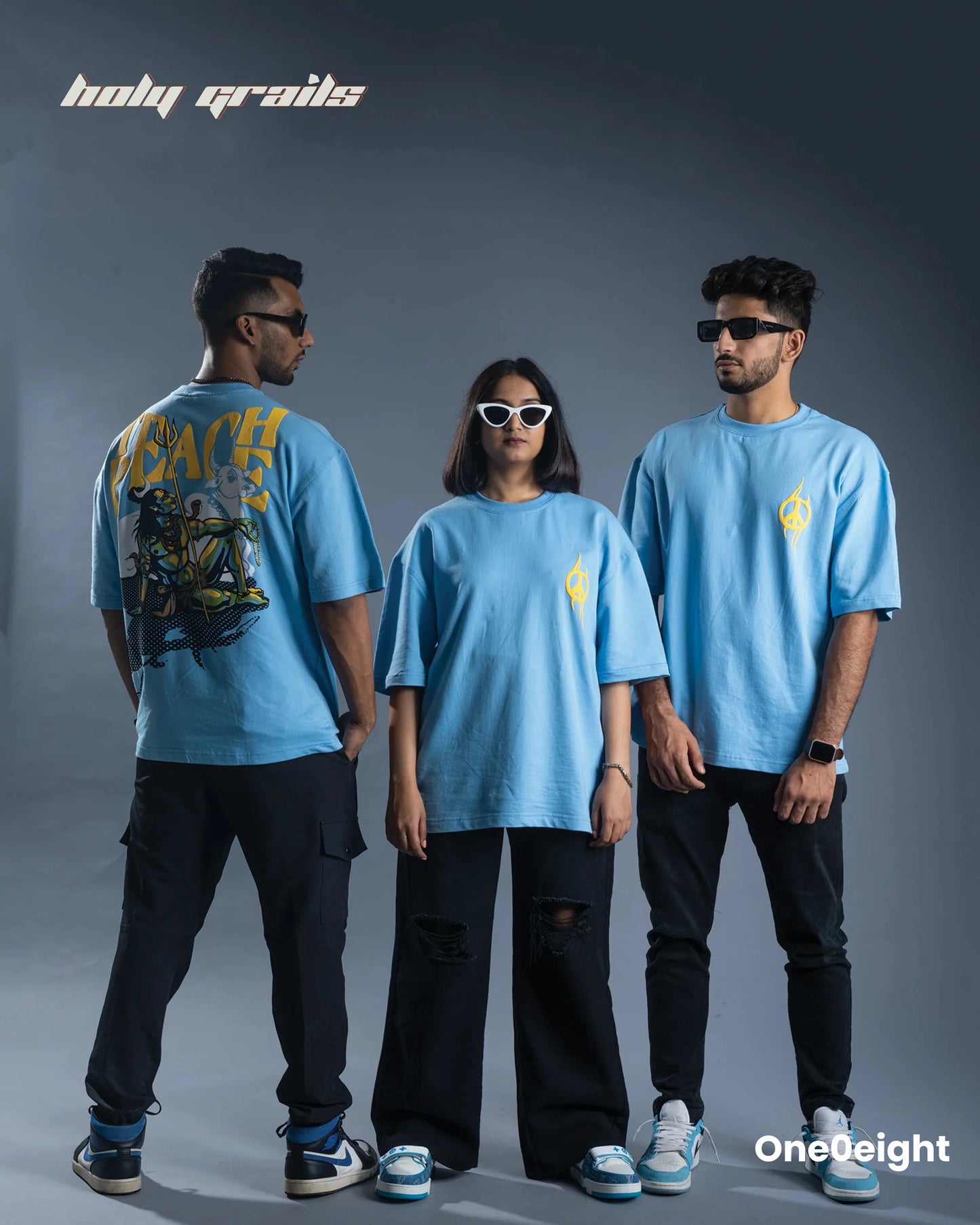 Shantamurti Shiva Blue Oversize Tee HG x One0eight