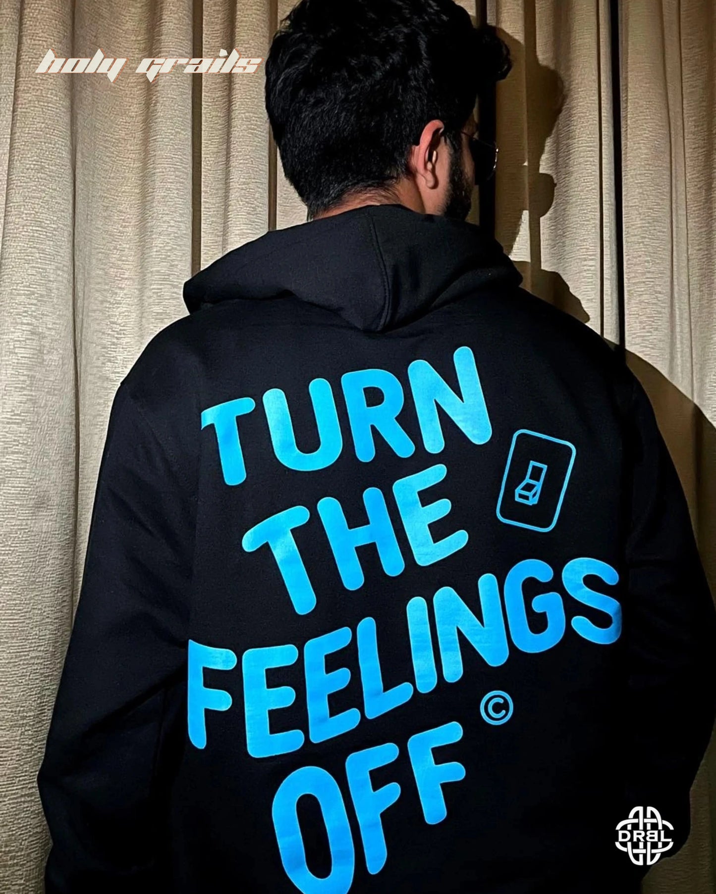 Turn the Feeling Off Black Hoodie HG x DRBL