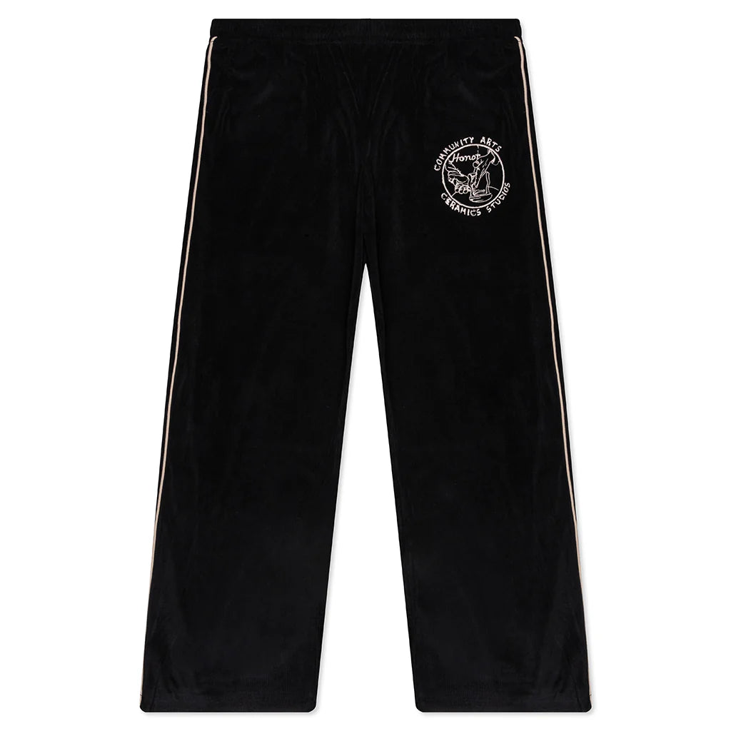 Piping Track Pant Black