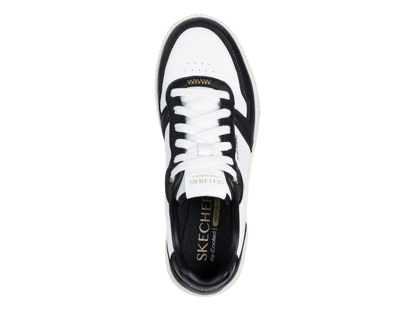 Tenis Skechers Jade Blanco y Negro para Mujer