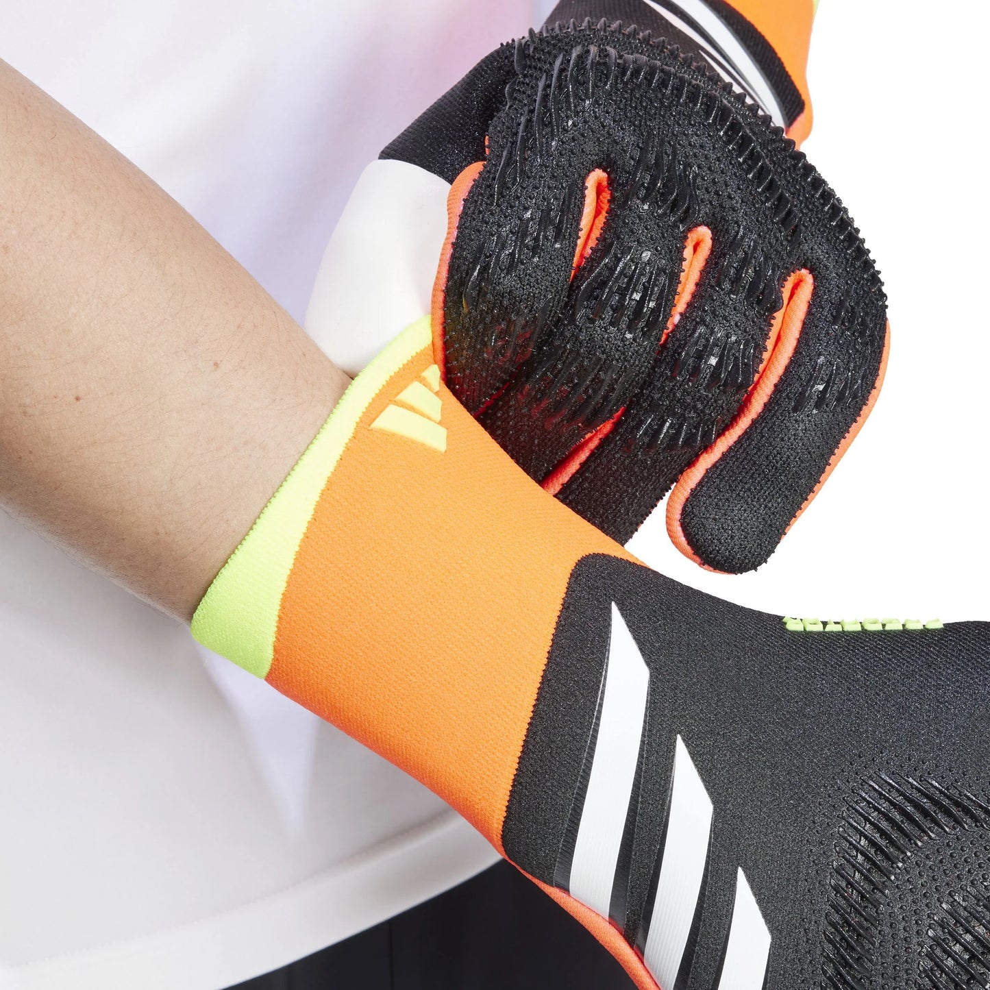 adidas Predator Pro Goalkeeper Gloves Black Solar Red Yellow