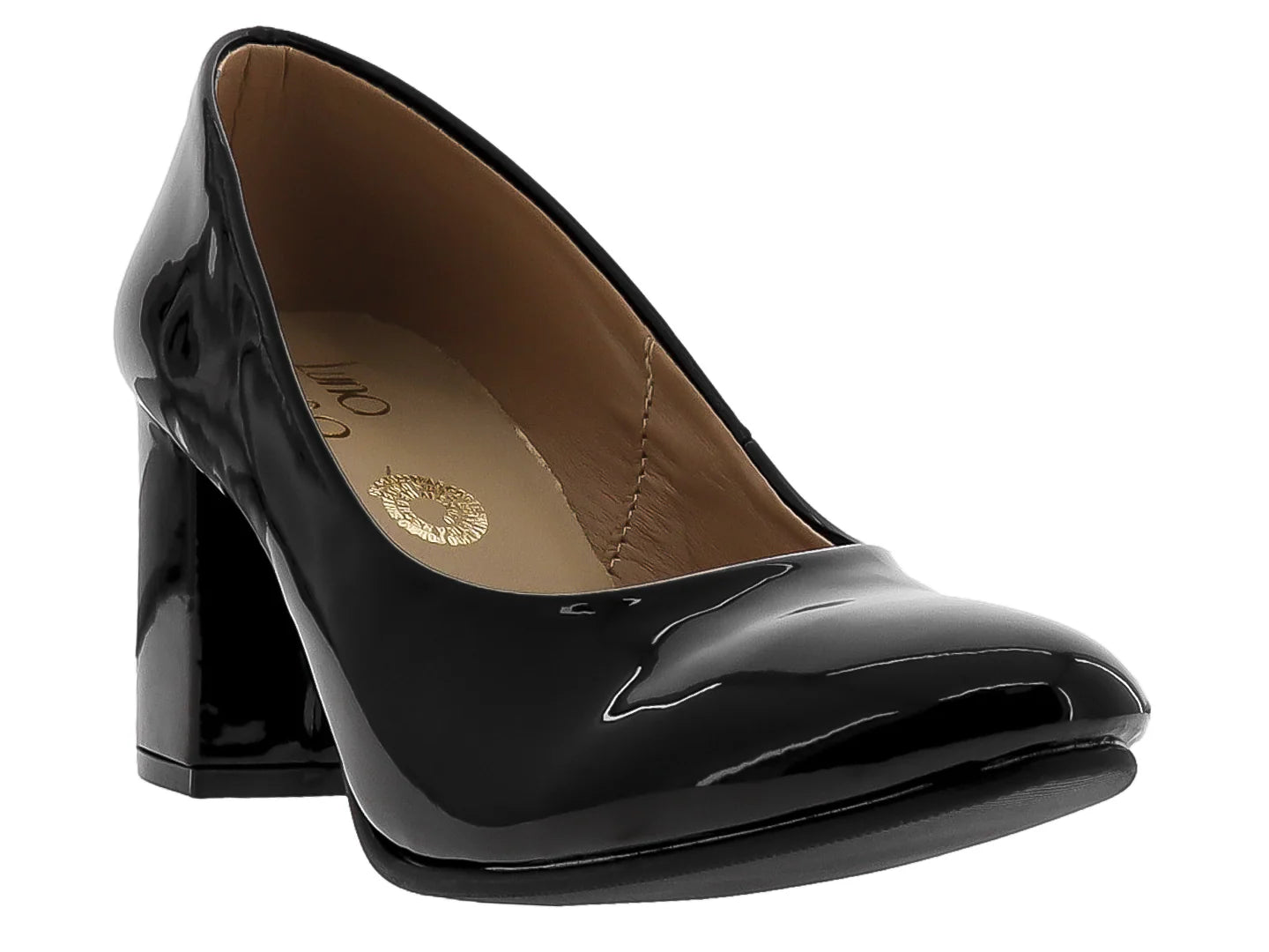 Zapatillas Luna Rosa Negro Charol para Mujer