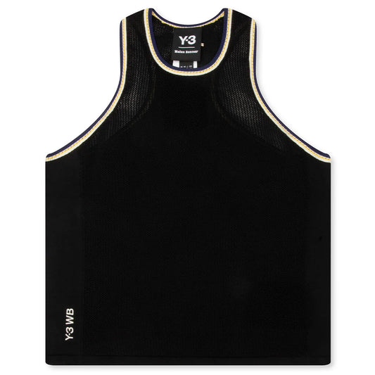 adidas Y 3 x Wales Bonner Womens Y3 Knitted Tank Black