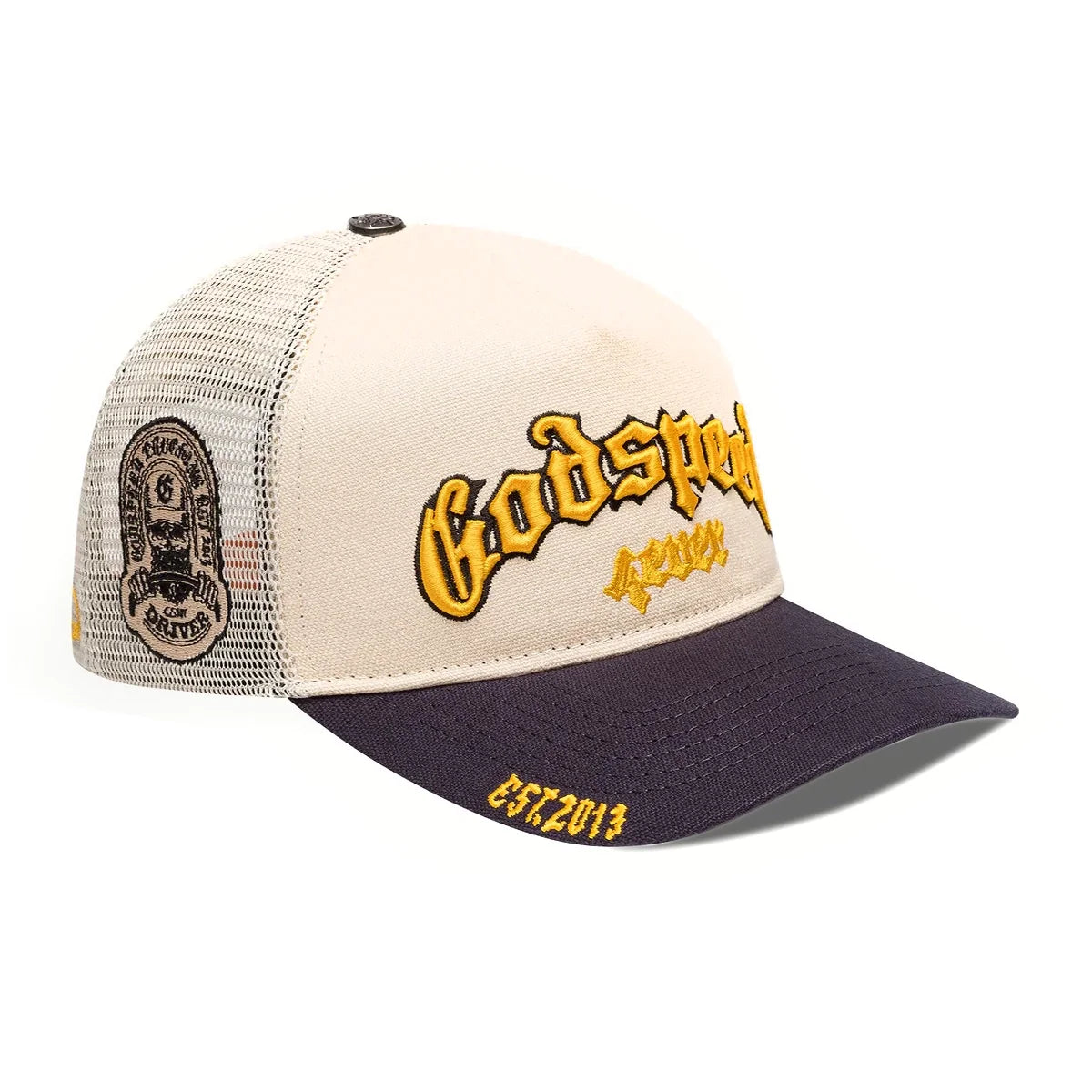 GS Forever Trucker Hat Bone Yellow Navy