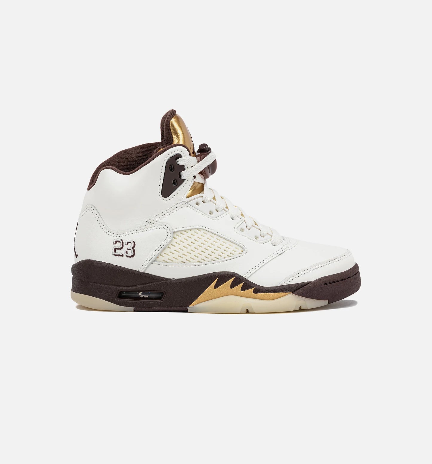 Air Jordan 5 Retro Golden Ticket Womens Lifestyle Shoe Earth Metallic Gold Sail Muslin