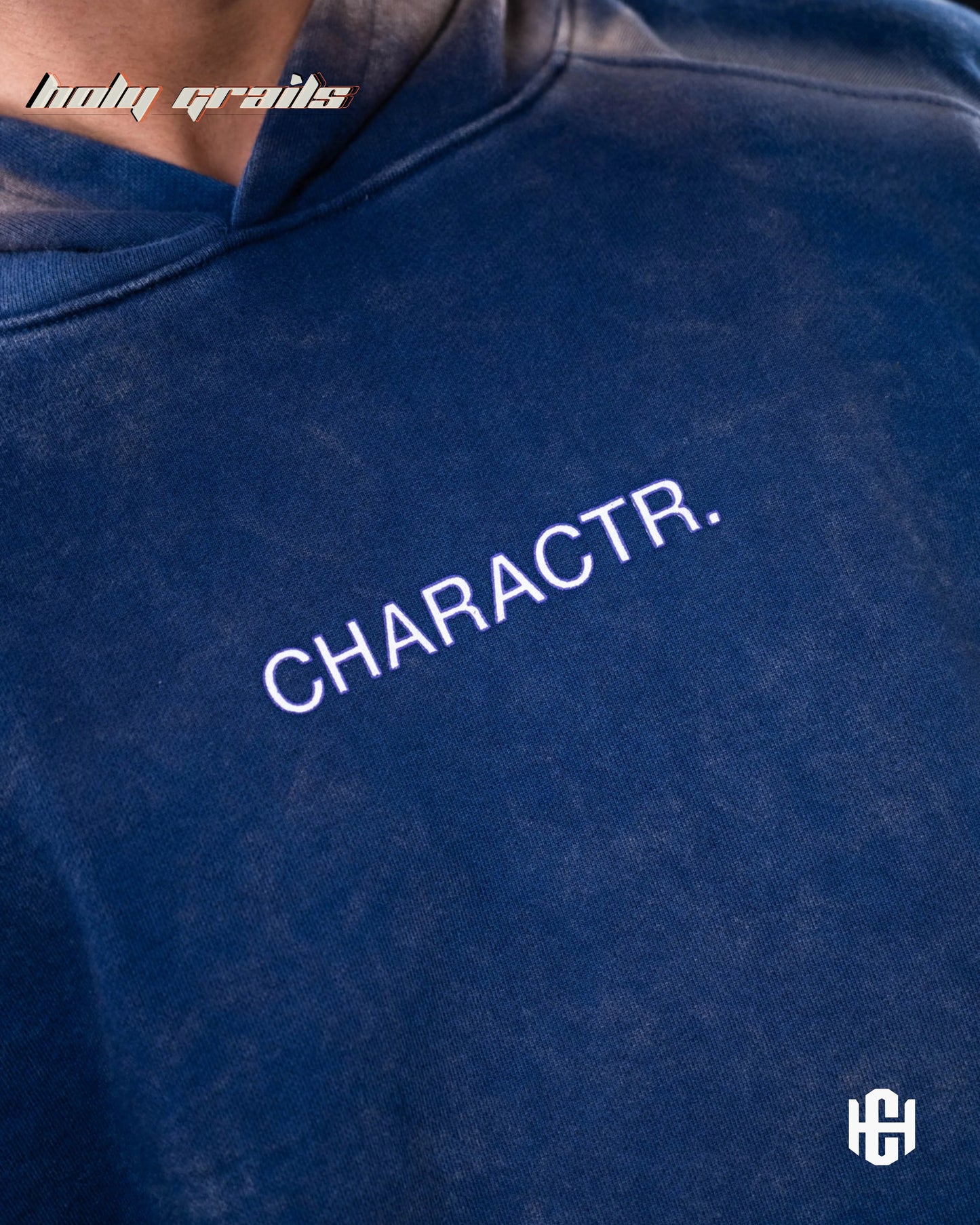 Storm Dust Blue Oversize Hoodie HG x Charactr