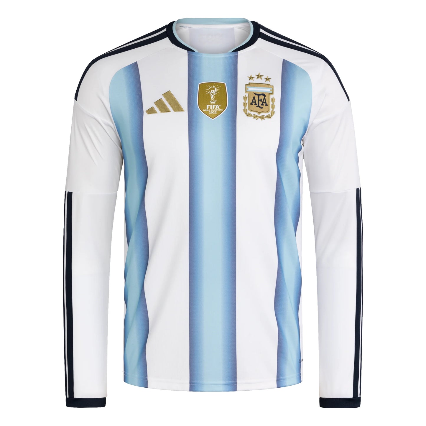 adidas Argentina Home Long Sleeve Mens Soccer Jersey 26 White Blue