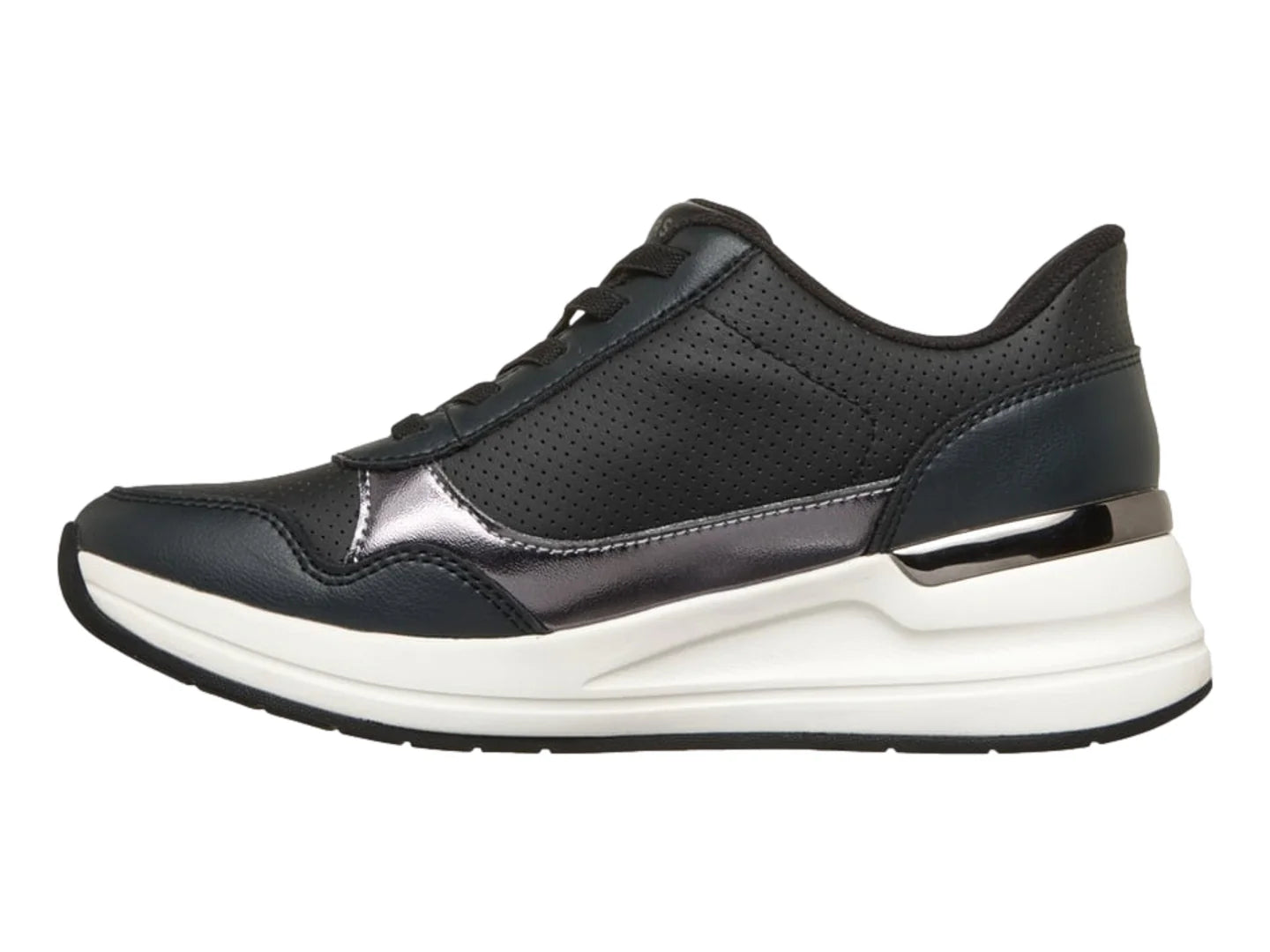 Tenis Skechers Street Negro y Blanco para Mujer