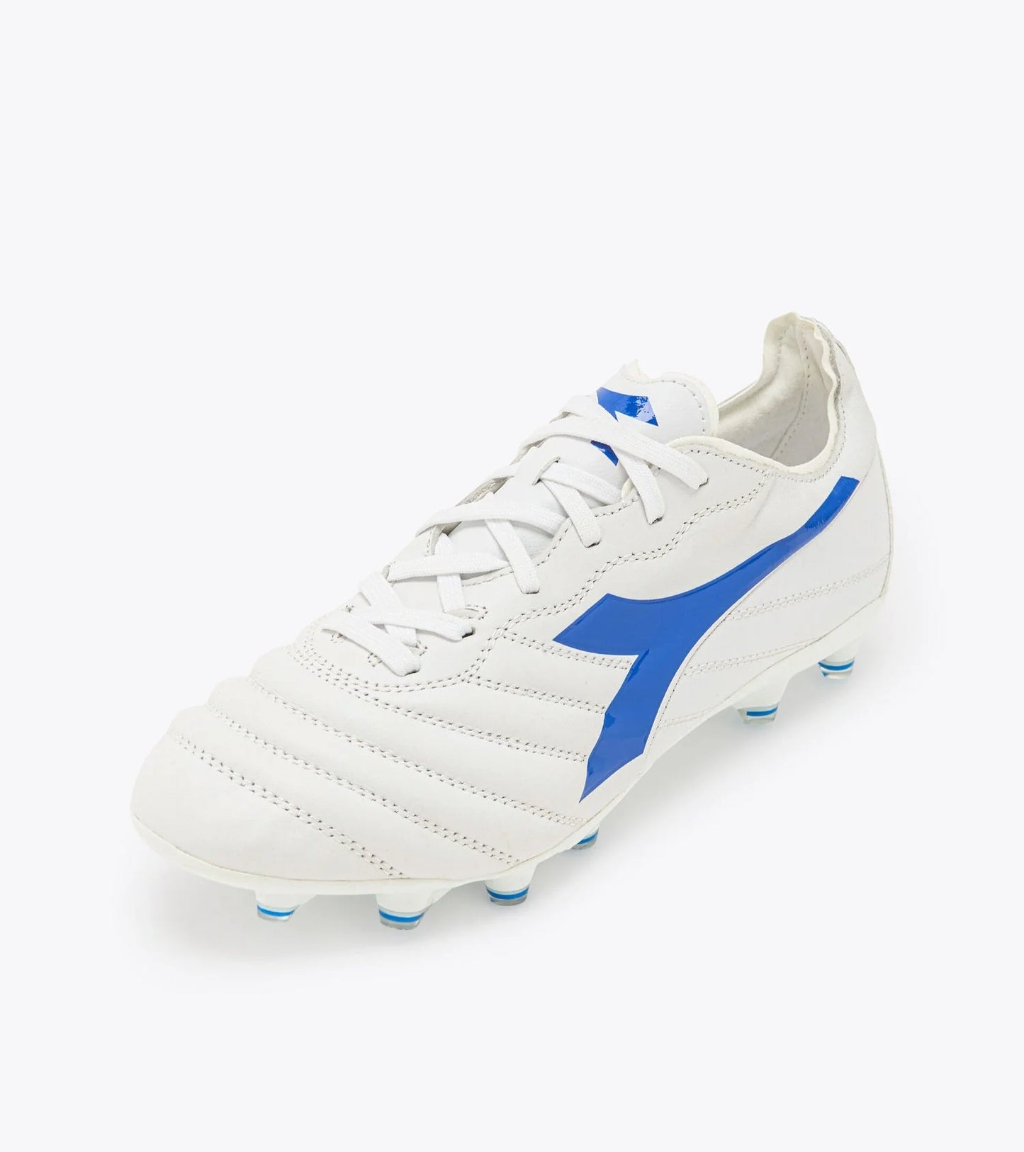 Diadora Brasil Elite 2 LT PT 12 FG Firm Ground Soccer Cleats White Blue