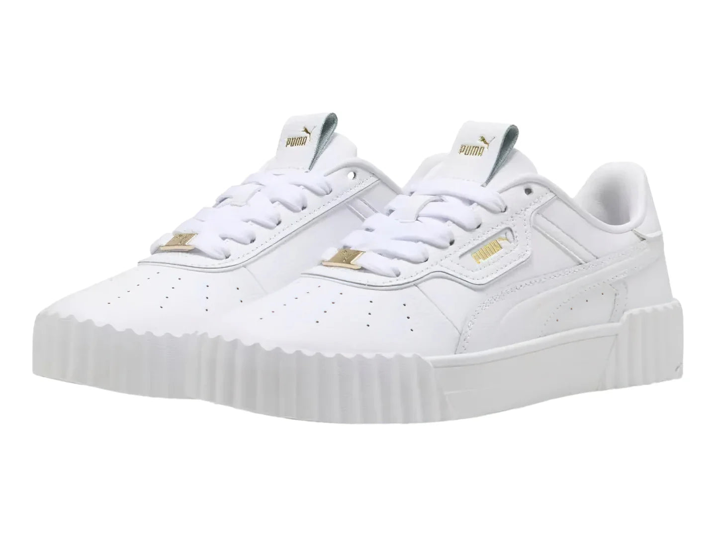 Tenis PUMA Carina 30 Luxe Blanco y Oro para Mujer