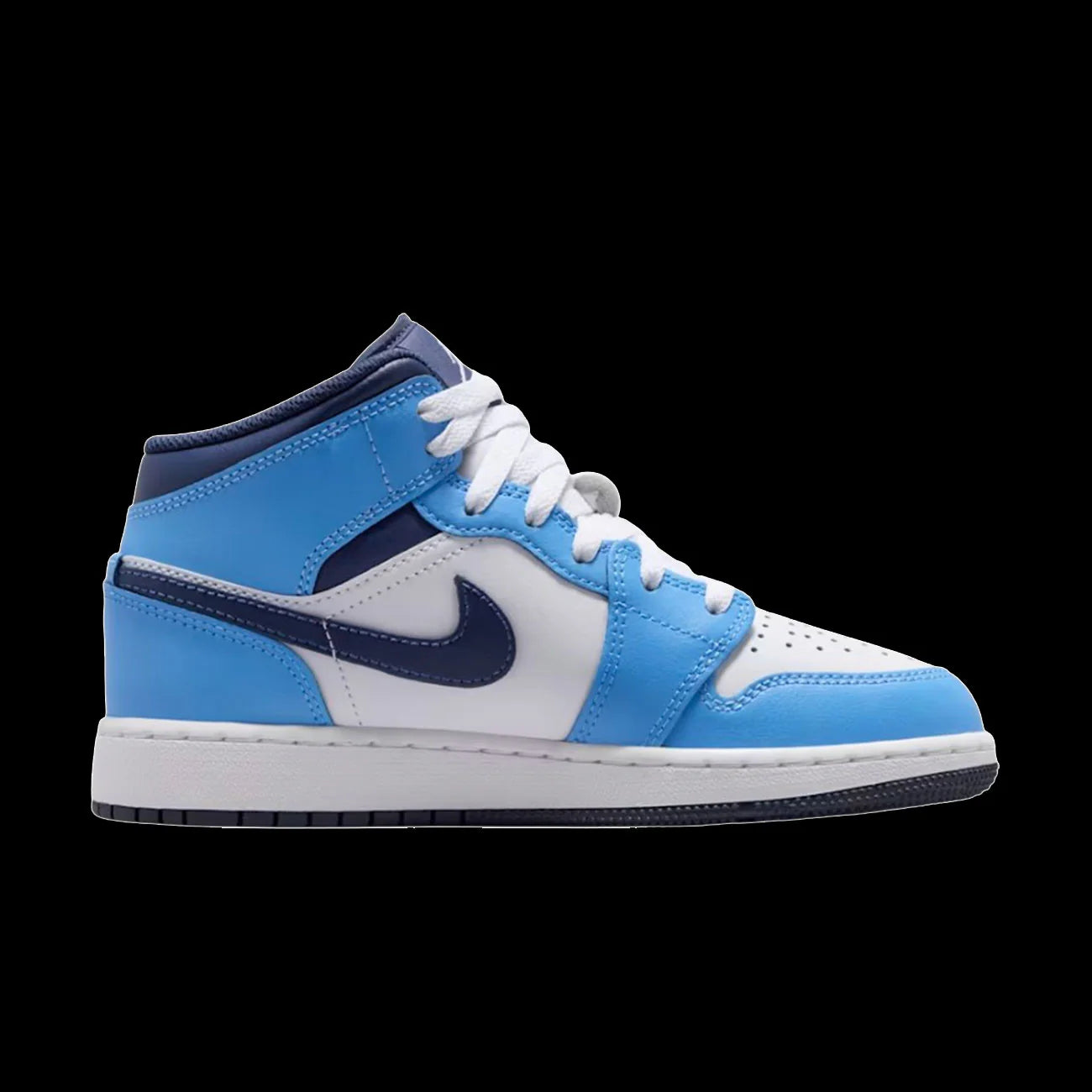 Air Jordan 1 Mid GSUniversity Blue Midnight Navy White