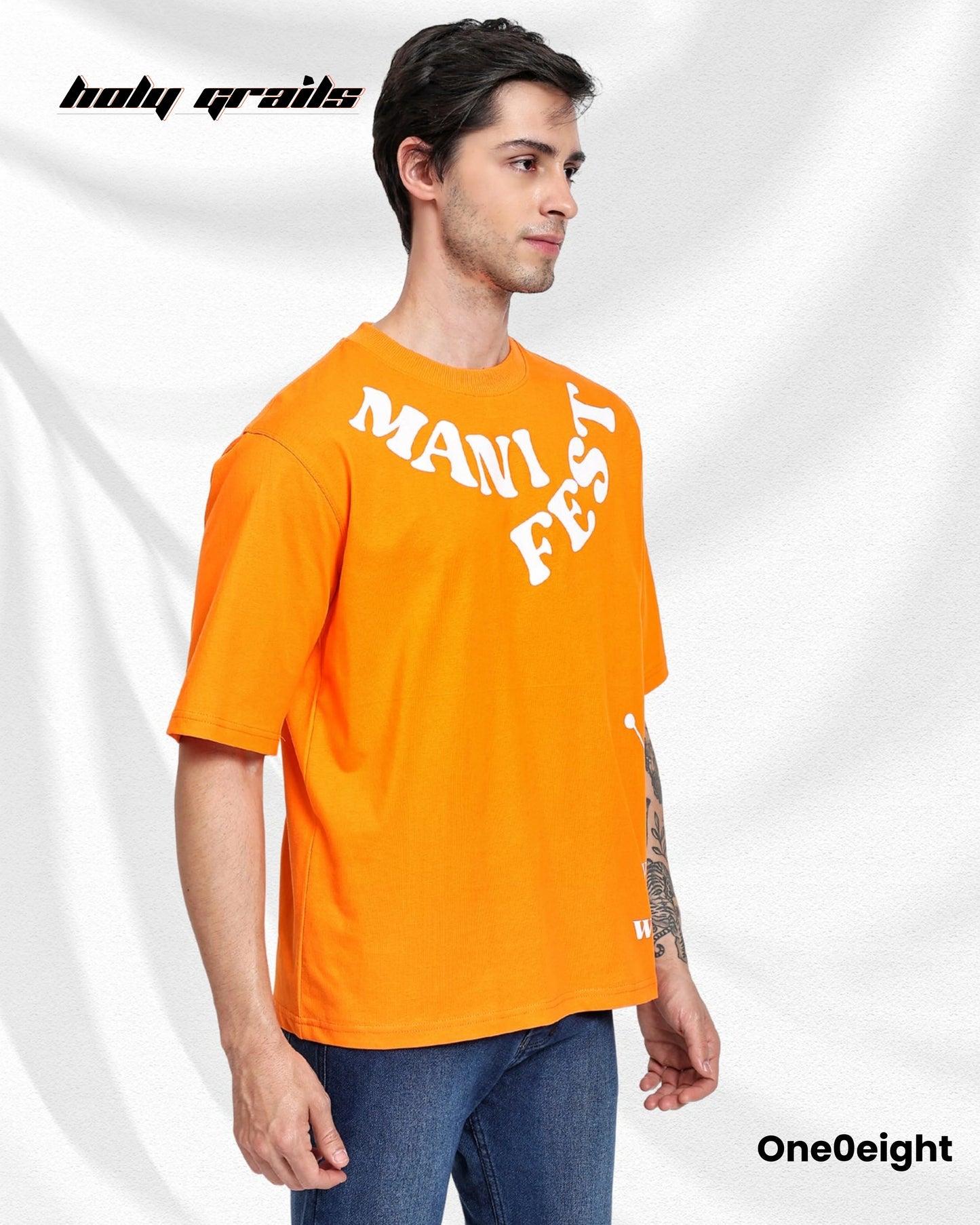 Manifest Orange Oversize Tee HG x One0eight