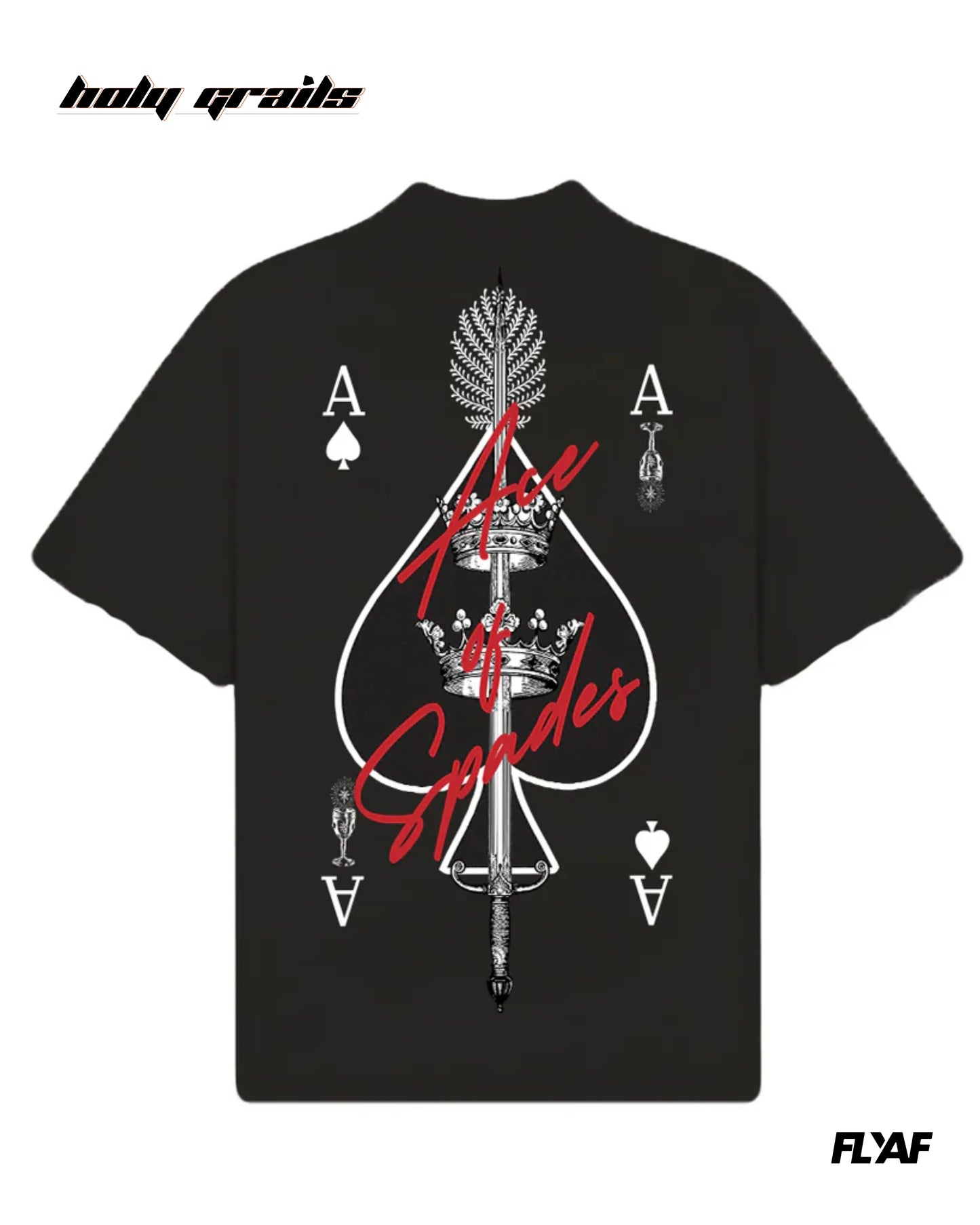 Ace of Spades Black Oversize Tee HG x FLYAF