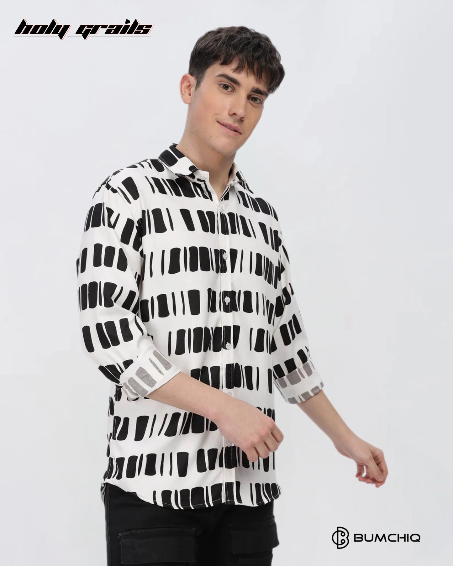 Black Box Abstract White Shirt HG x Bumchiq