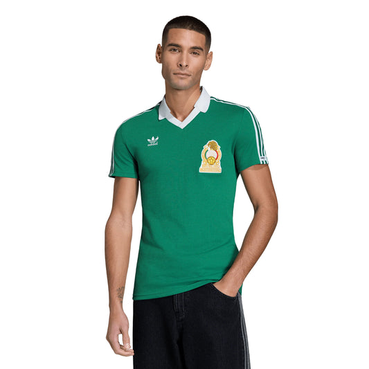 adidas Mexico Home Mens Soccer Jersey 1986 Green