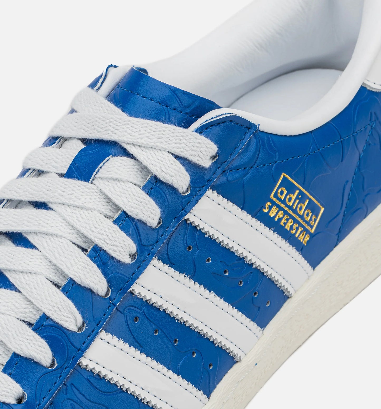 Bape x Adidas Superstar Vintage Mens Lifestyle Shoe Blue White